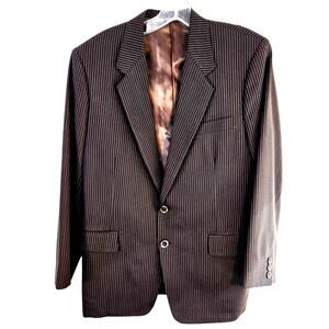 Wong's Tailor Men's Blazer 38S 38 Short Brown Medium M  Suit Jacket 2 Buttons